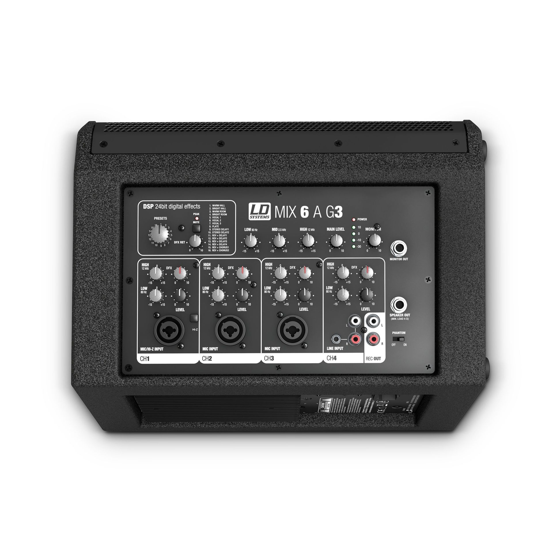 LD Systems Stinger MIX 6 A G3 Aktivbox mit integriertem 4-Kanal-Mixer