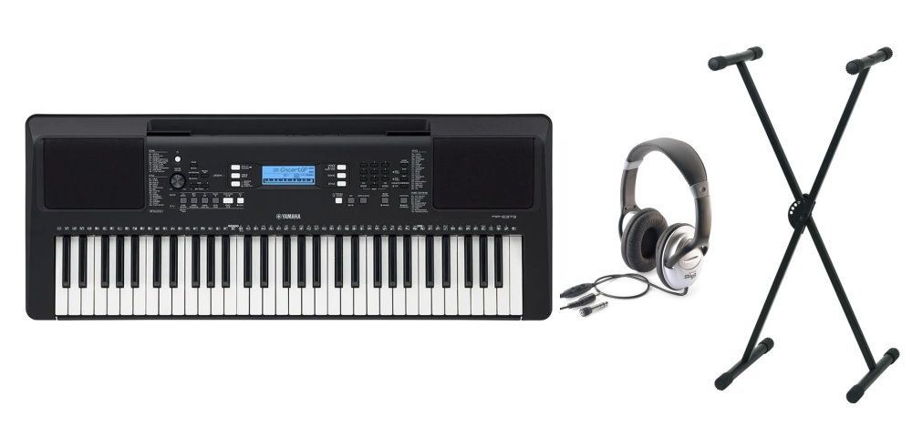 Yamaha PSR-E373 Set  Keyboard mit Stativ und Stereo-Kopfhörer