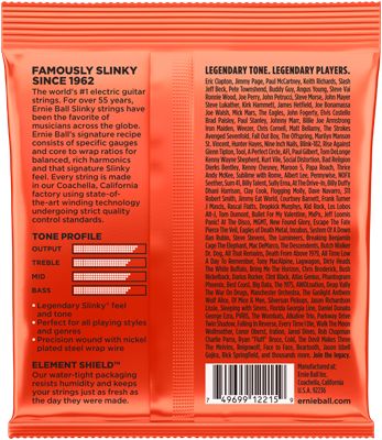 Ernie Ball EB 2215 E-Gitarren Saiten Skinny Top Heavy Bottom .010-.052