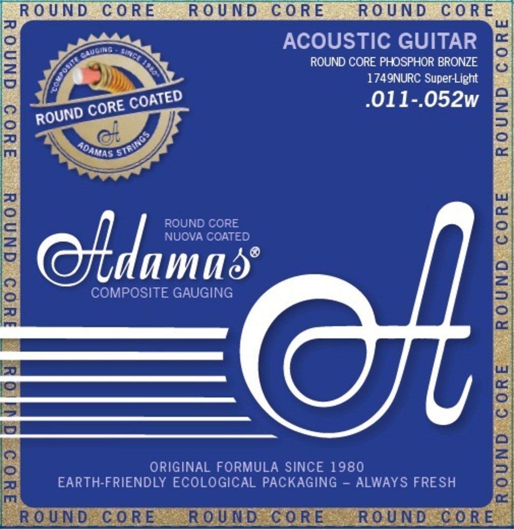 Adamas 1749NURC Round Core NUOVA Coated 6 String 011-.052 Super Light