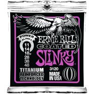 Ernie Ball EB-3120 E-Gitarren Saiten,Coated Slinky Titanium .011-.048