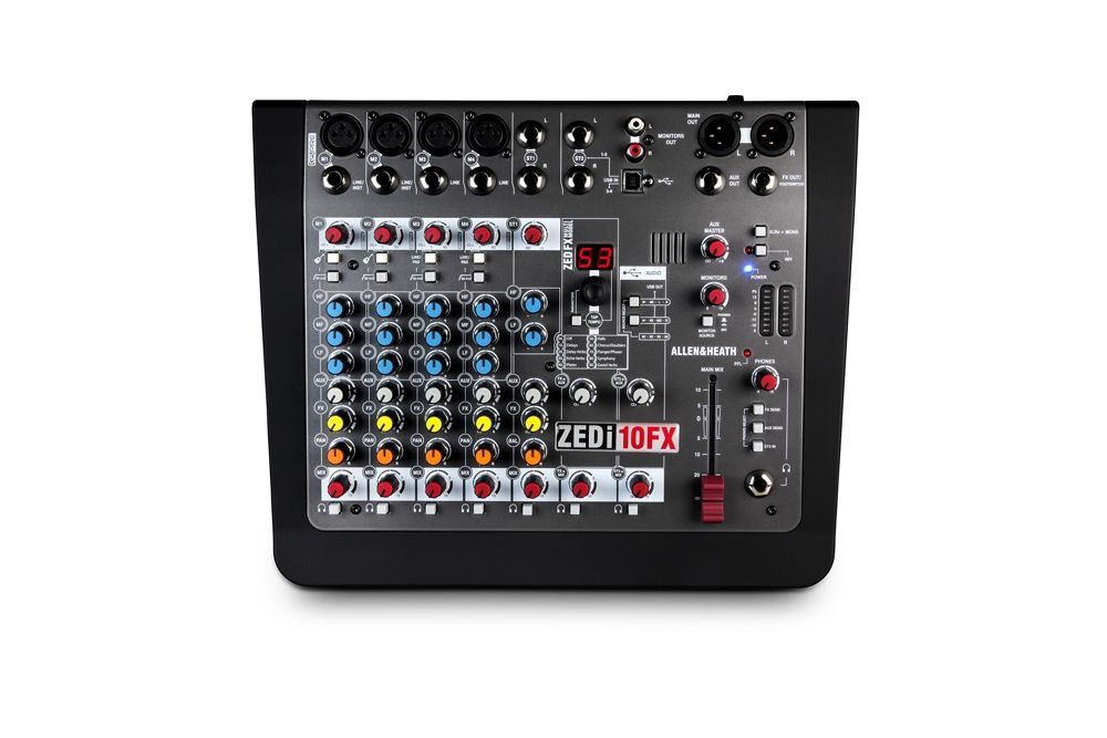 Allen & Heath ZEDi-10FX Mixer mit 4x4 USB Interface (24bit / 96KHz), Effektgerät