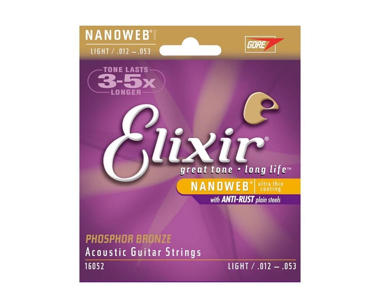 Elixir Akustik-Saiten Phosphor Bronze Anti Rust Nanoweb, 6-String .012-.053_00029271_