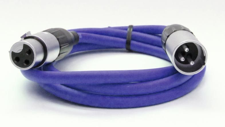 Mikrofonkabel Amphenol XLR male/female, 1,5 Meter, blau