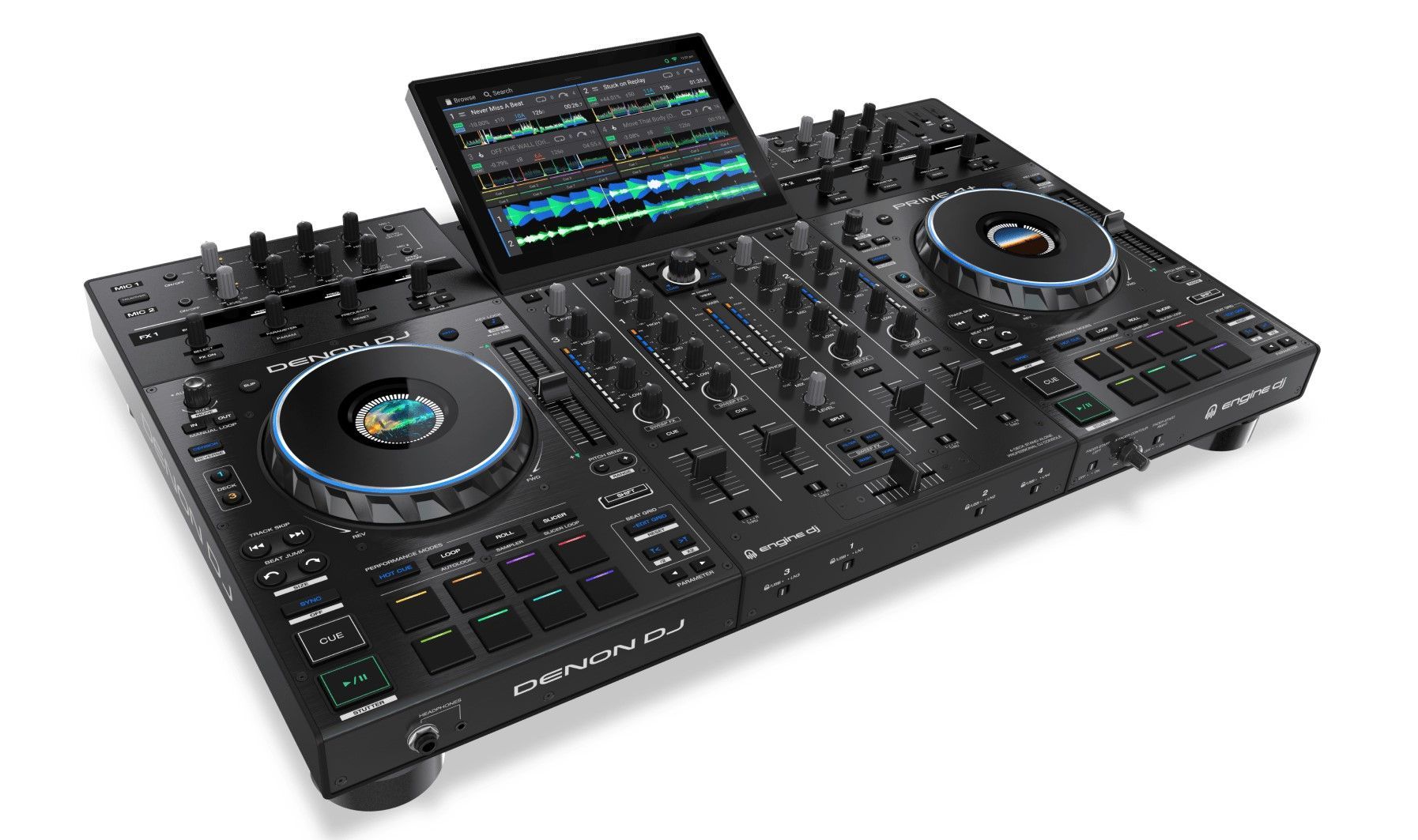 Denon DJ Prime 4+  4-Deck Standalone DJ System mit 10 Touchscreen