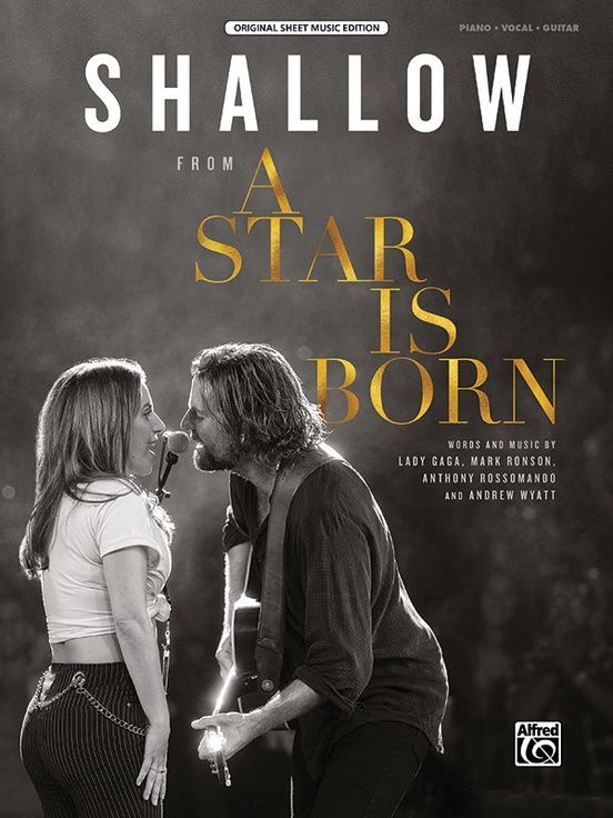 Noten shallow A star is born Klavier ALF 47825 Piano / Vocal / Guitar Movie Film