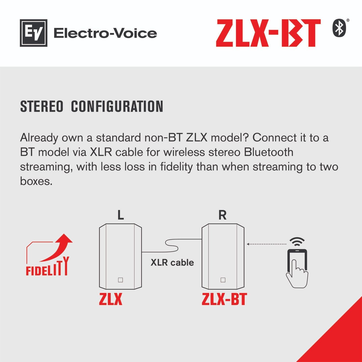 Electro Voice ZLX 12BT  PA-Box 12/2 Aktiver Fullrangelautsprecher mit Bluetooth