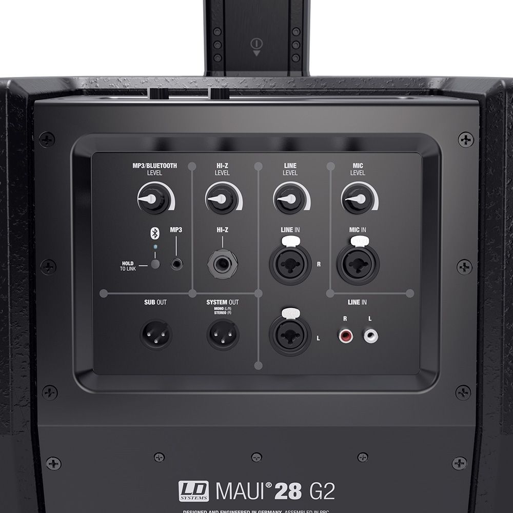LD Systems Maui 28 G2 Kompaktes Säulensystem mit Mixer und Bluetooth schwarz_00034735_
