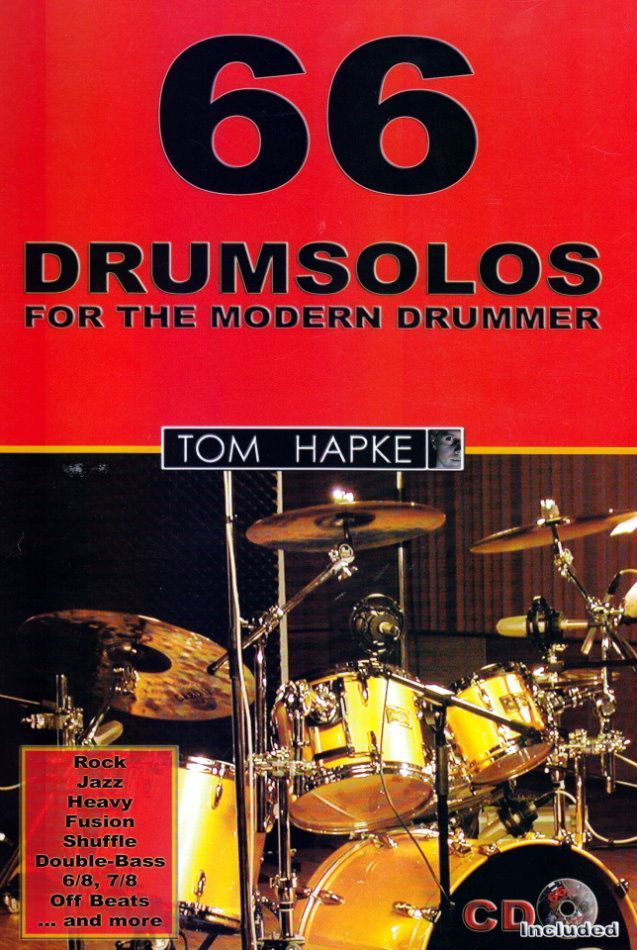 Schule 66 Drumsolos  for the modern Drummer Tom Hapke incl. CD BoE 7019  