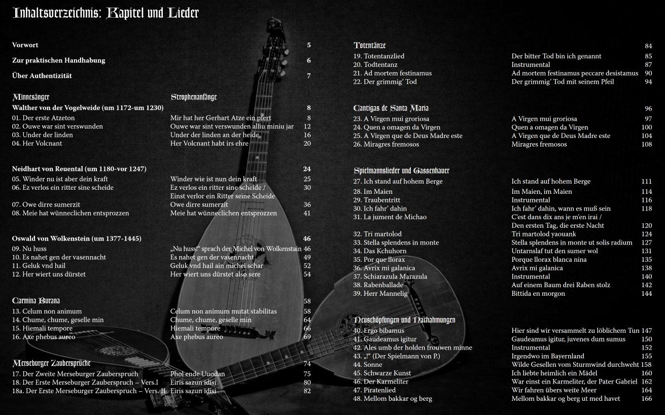 Noten Gitarre Das mittelalterliche Liederbuch FP 8149 Marcus van Langen