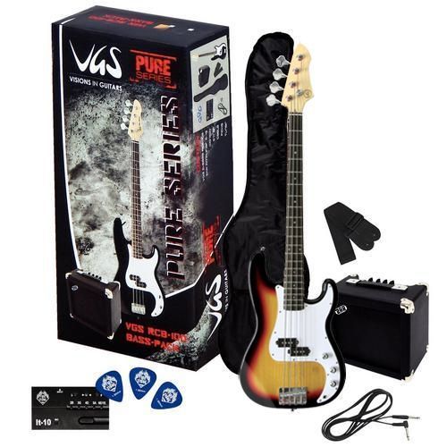 VGS RCB-100 SB E-Bass Pack Einsteigerpaket mit Bass sunburst, Amp + Zubehör 