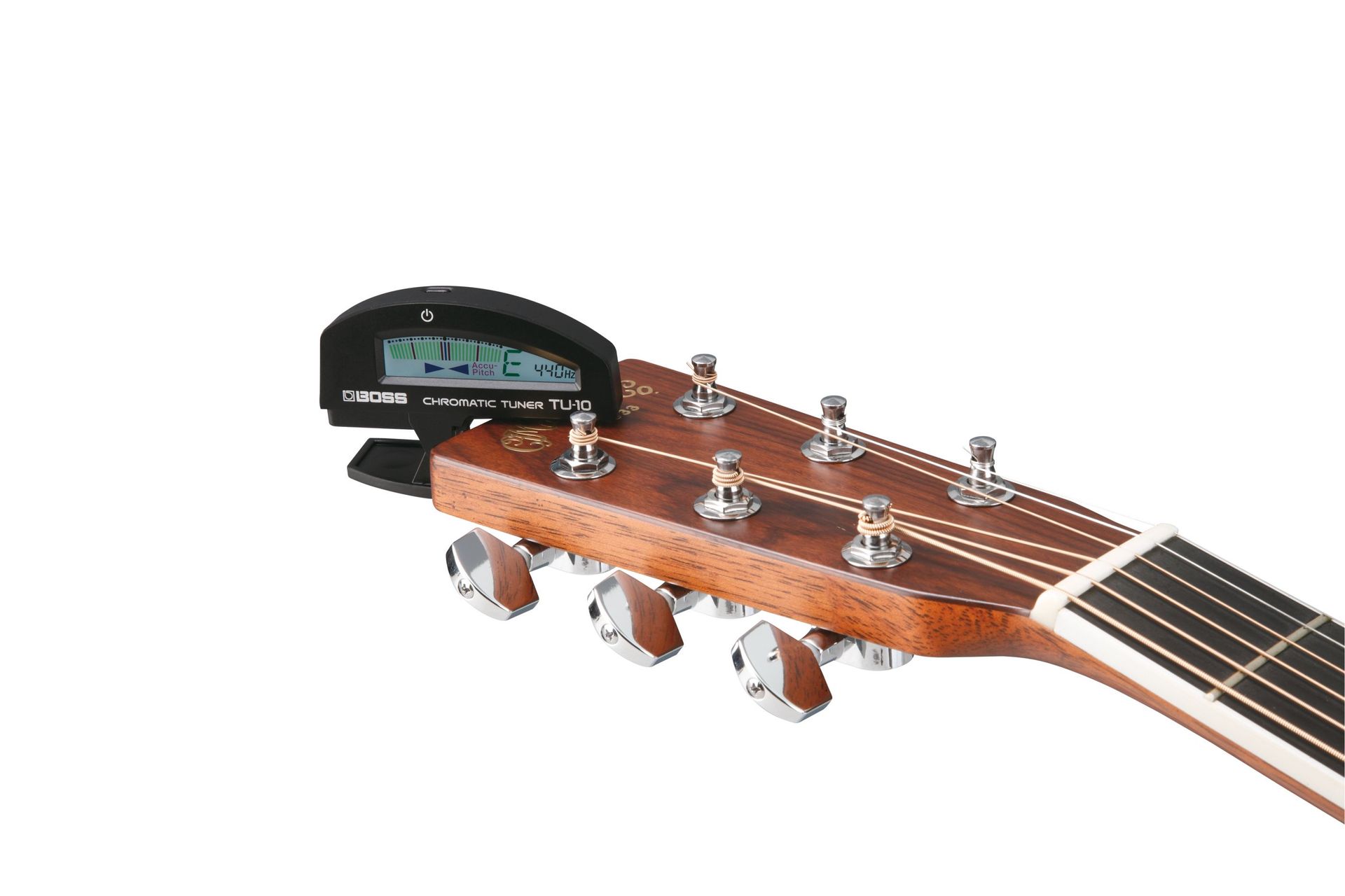 Boss TU-10 Clip-Tuner, chromatisches Stimmgerät, Flat Tuning, True Color Display