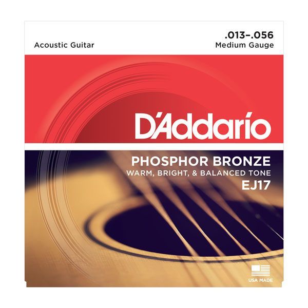0019954121150 - DAddario - A-GitSaiten EJ17 13-56 Phosphor Bronze 0019954121150 - DAddario - A-GitSaiten EJ17 13-56 Phosphor Bronze