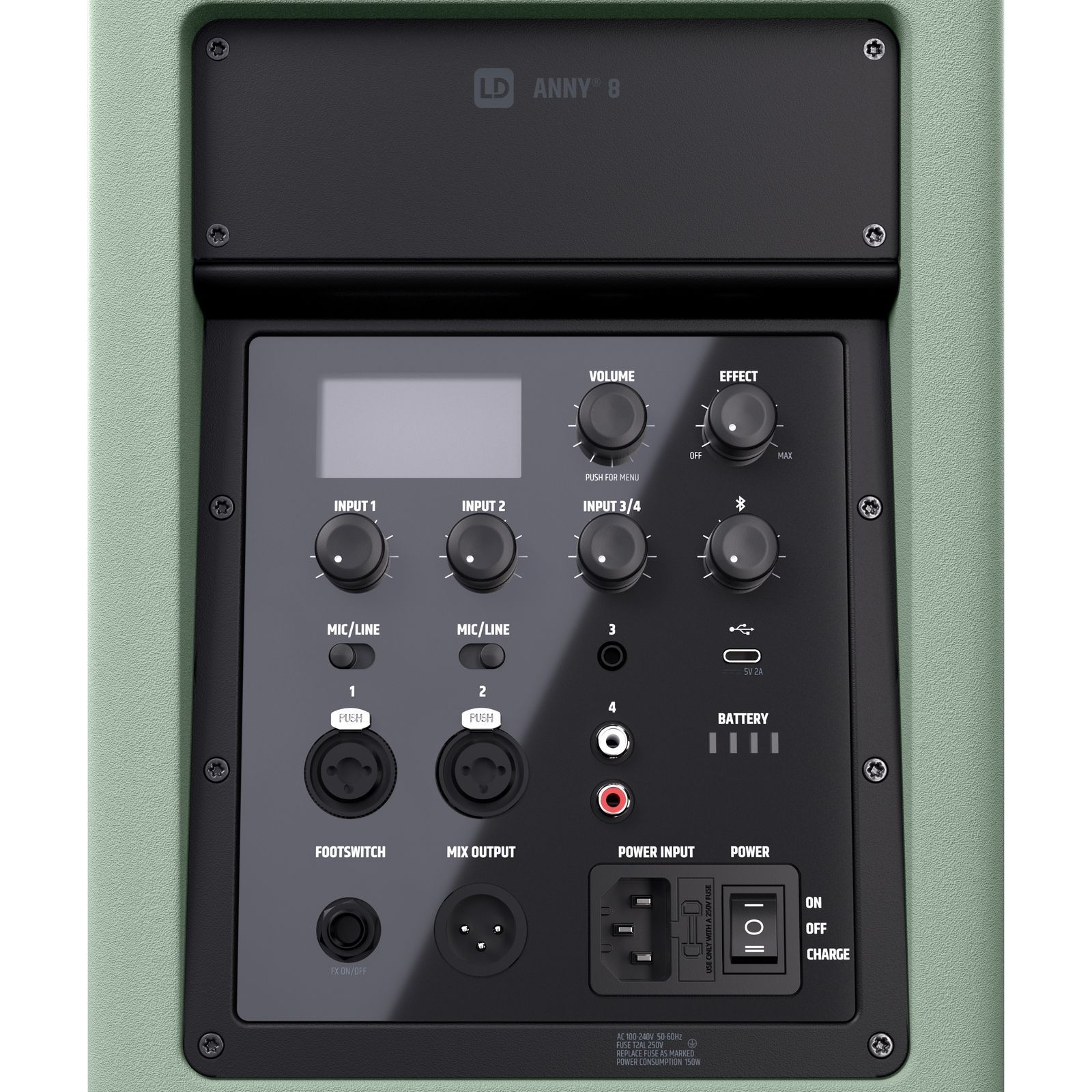 LD Systems ANNY 8 Green Akkubetriebene Bluetooth-Lautsprecherbox 