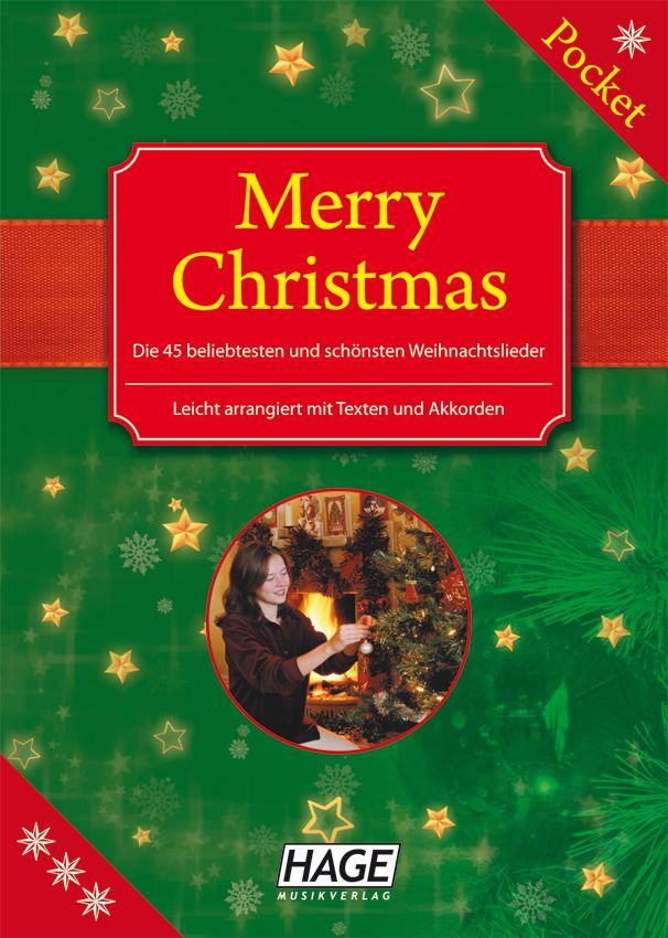 Noten Merry Christmas Pocket-Ausgabe Weihnachtslieder Hage EH 1078 
