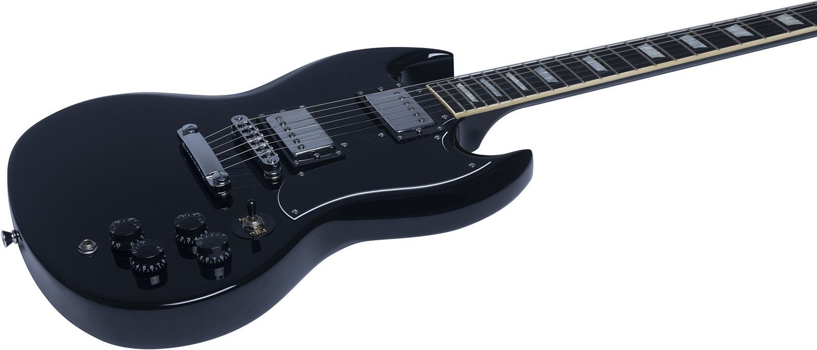 EKO GEE DV300-BLK E-Gitarre Double Cut schwarz