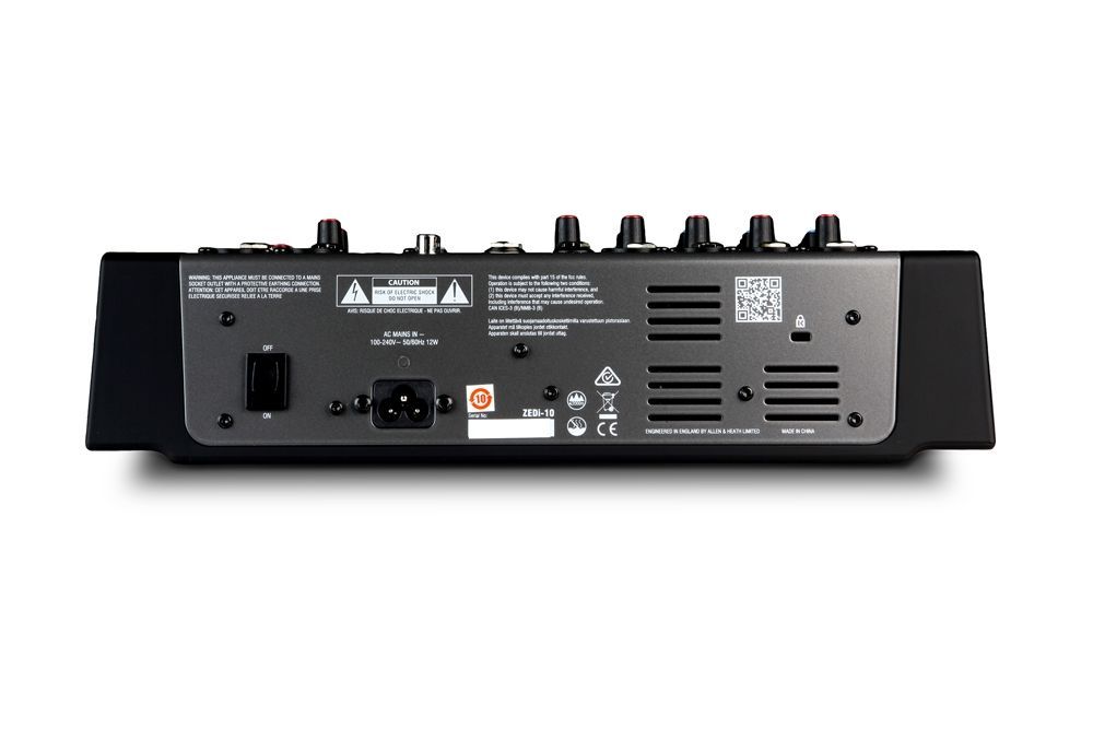 Allen & Heath ZEDi-10 Mixer mit 4x4 USB Interface (24bit / 96KHz), inkl. Cubase 