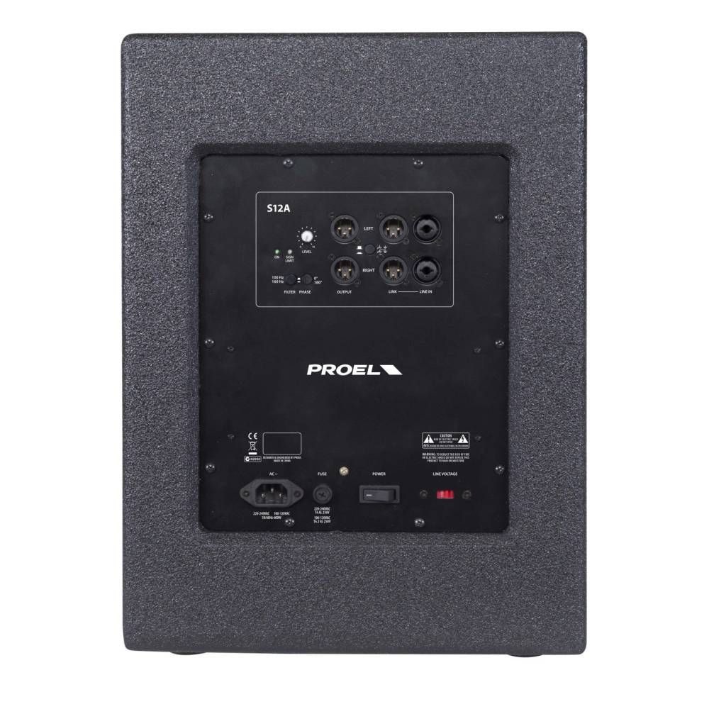 Proel S12A Aktiver Subwoofer 12" mit Hybrid-Bandpass-Konfiguration HBP_00052128_