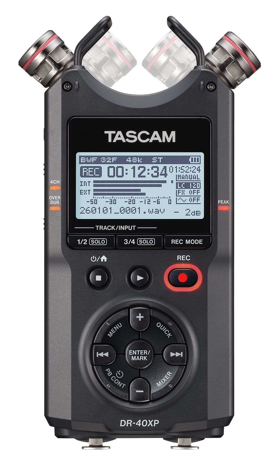 Tascam DR-40XP  tragbarer Digitalrecorder und USB-Audiointerface_00055076_