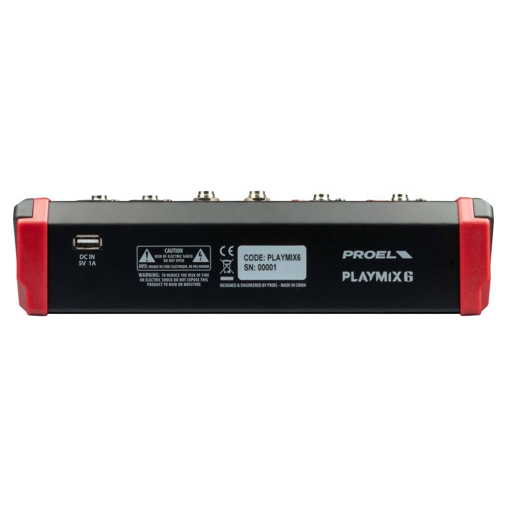 Proel PLAYMIX6 Mixer mit Multieffekt, MP3-Player und Bluetooth