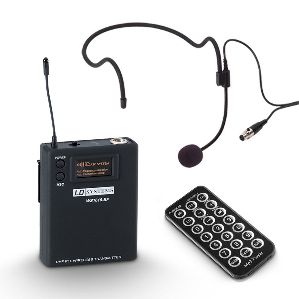 LD Systems Roadbuddy 10 HS Akkubetriebene Bluetooth-Lautsprecherbox mit Headset