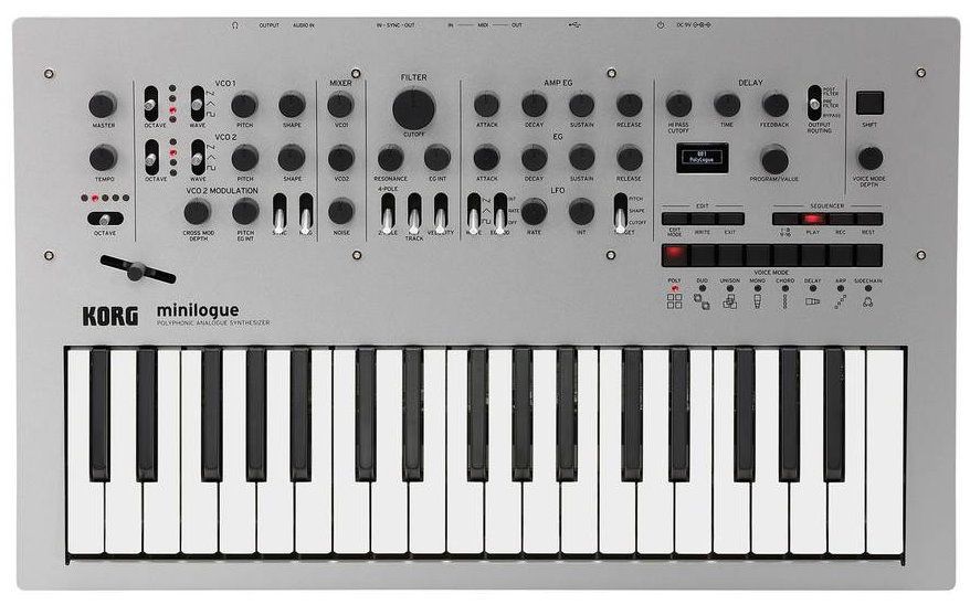Korg Minilogue analoger Synthesizer mit 37 Mini-Tasten Keyboard