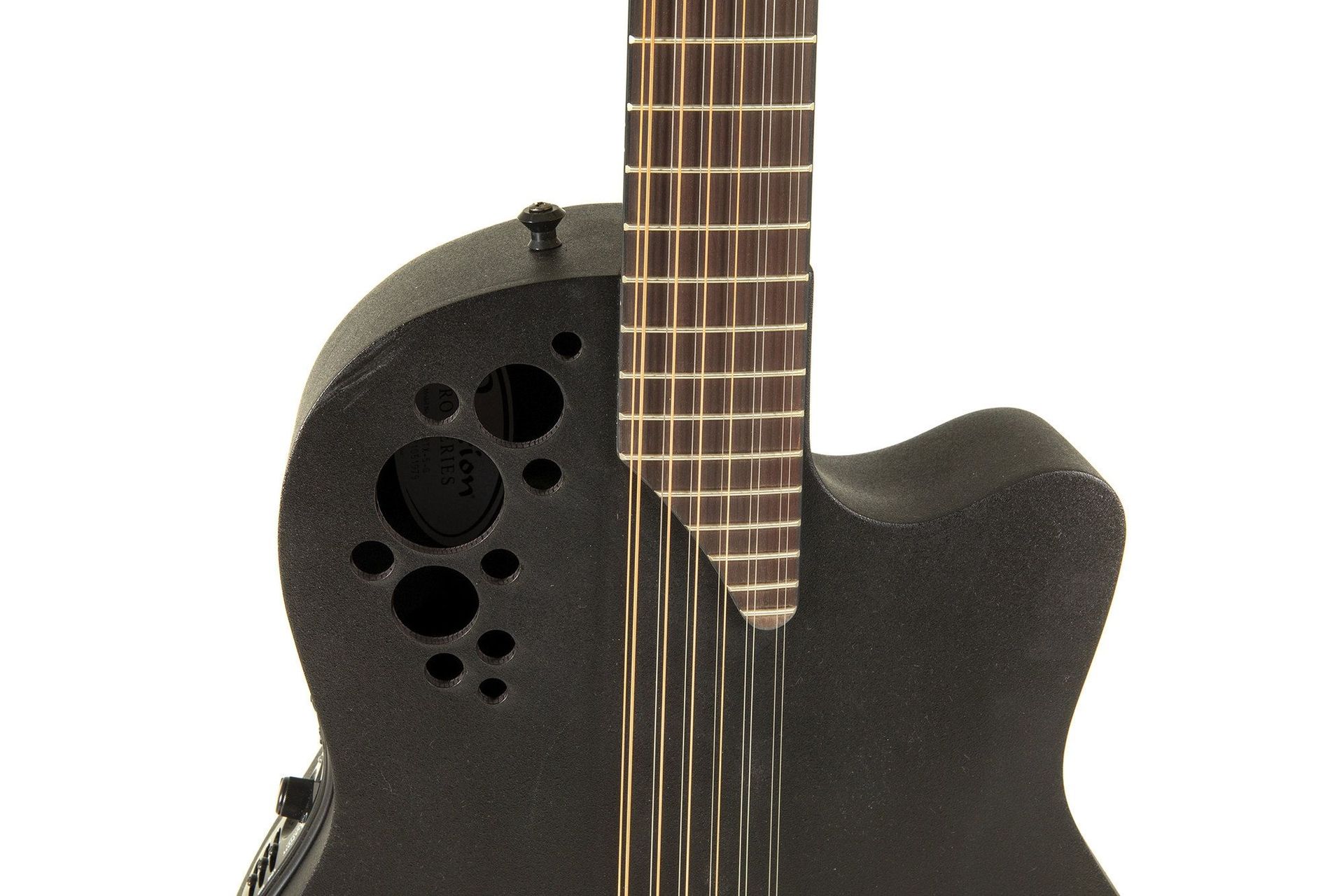 Ovation Elite 2058TX-5-G 12-Saiter Westerngitarre mit PU, Black Texture Top, _00051177_