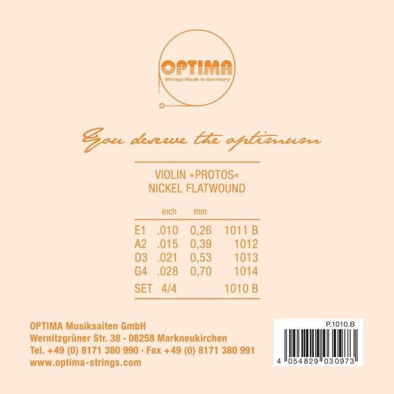 Optima Saiten Protos Violine 4/4 Satz Stahl _00005216_