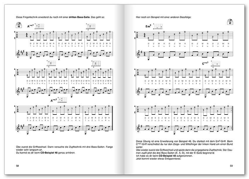 Noten Peter Burschs Zupftechniken für Gitarre incl. CD Voggenreiter 0385-9