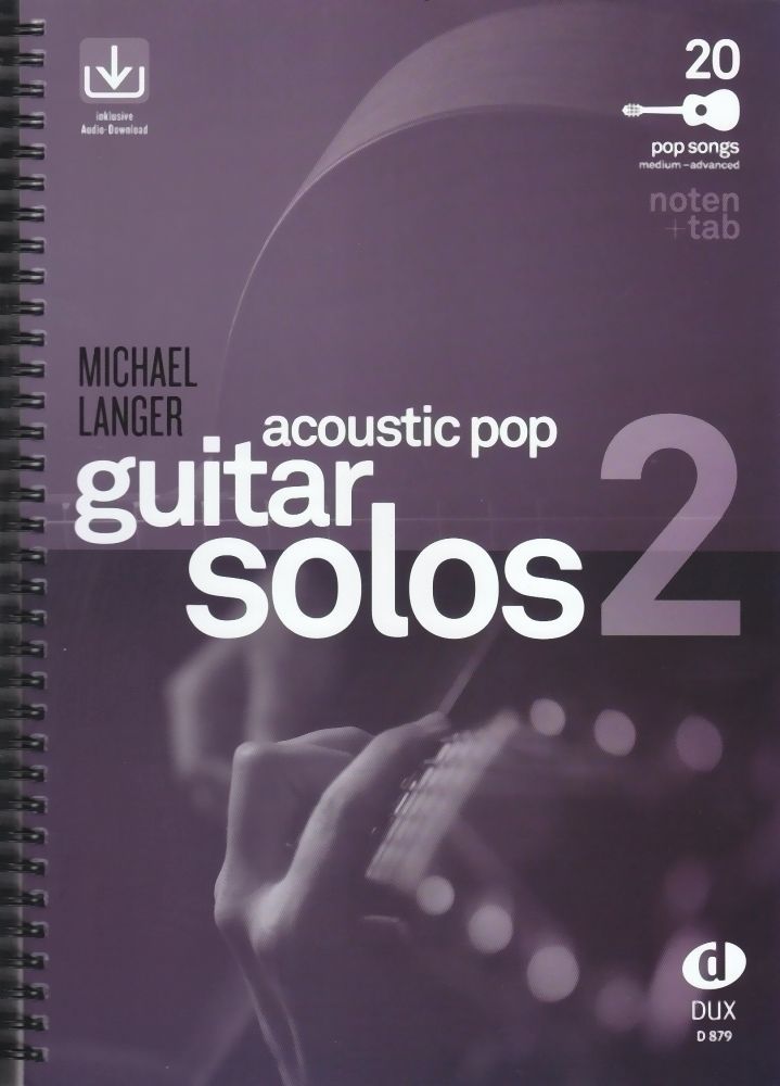 Noten Acoustic Pop Guitar Solos 2 DUX 879 incl. Audiodownloadcode Langer Michael