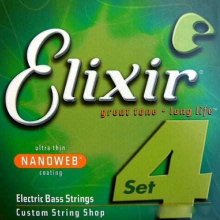 Elixir Nanoweb E-Bass Saiten,4-String Satz 045-105