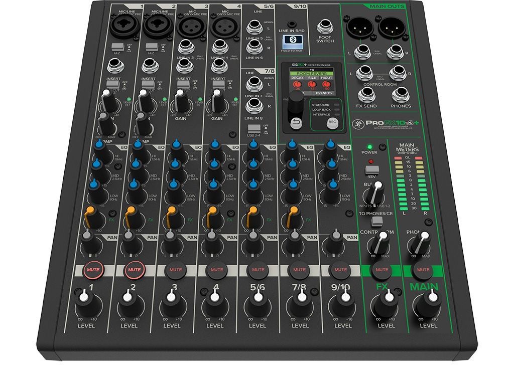 Mackie ProFX10v3+ Mischpult 10-Kanal Mixer mit Bluetooth