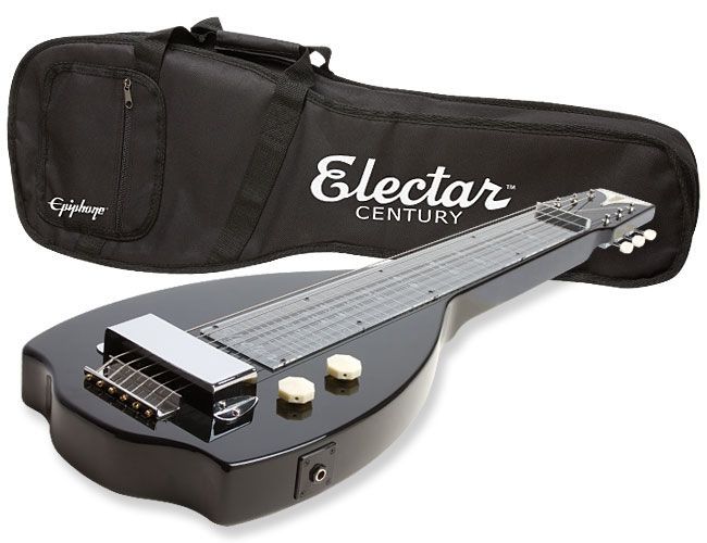 Epiphone Electar Century 1939 Lap Steel-Guitar 6-Saiter Black incl. Tasche