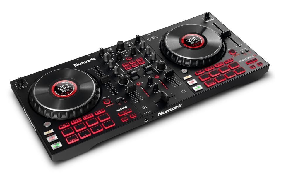 Numark Mixtrack Platinum FX 4-Deck DJ-Controller mit Jogwheel-Display und Effekt