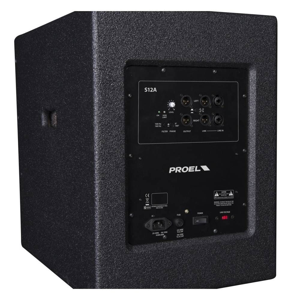 Proel S12A Aktiver Subwoofer 12" mit Hybrid-Bandpass-Konfiguration HBP_00052128_