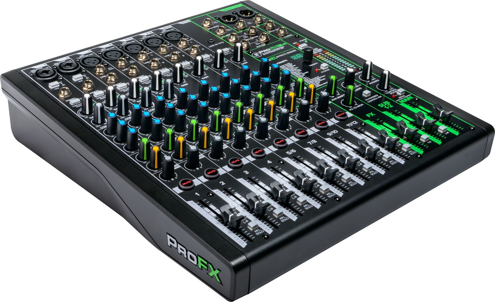 Mackie ProFX12v3 Mischpult 12-Kanal Mixer inkl. Effektgerät, USB-Anschluss