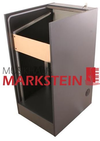 MHM 19" Rack Einbauschrank graphit grau, Medienschrank mit Serviceklappe