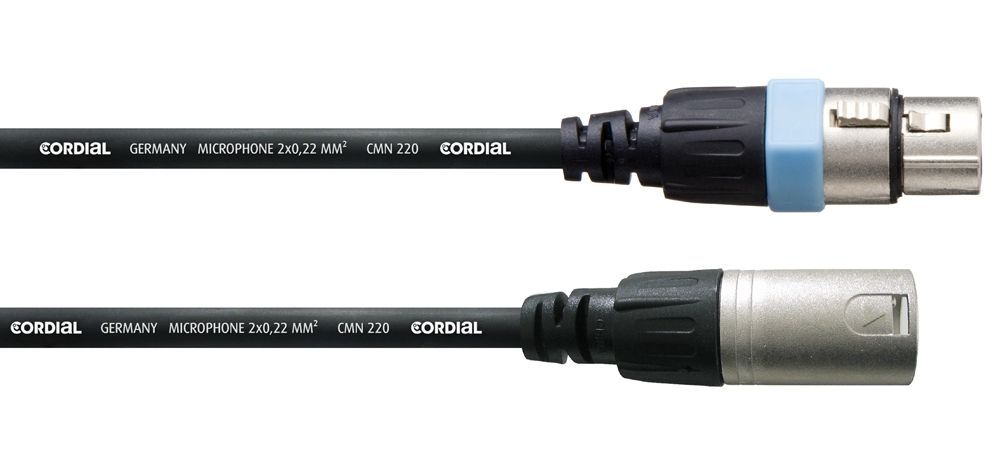 Cordial CCM 1,5 FM Mikrofonkabel  XLR male/female, 1,5 Meter schwarz Fair Line_00033422_