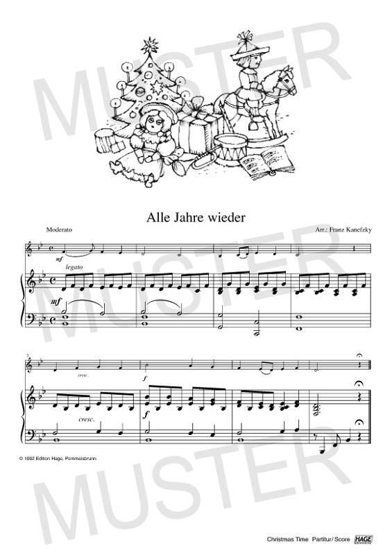 Noten Christmas Time Trompete und Klavier Hage eh 1097 trumpet