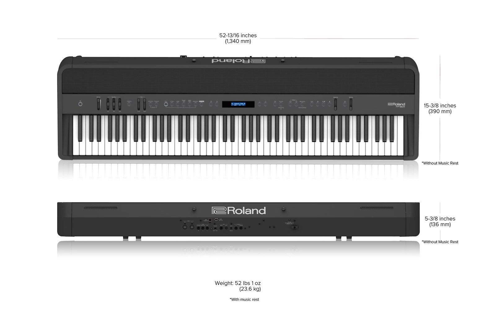 Roland FP-90X-BK Stagepiano schwarz Digitalpiano mit Lautsprechern, FP90xBK 