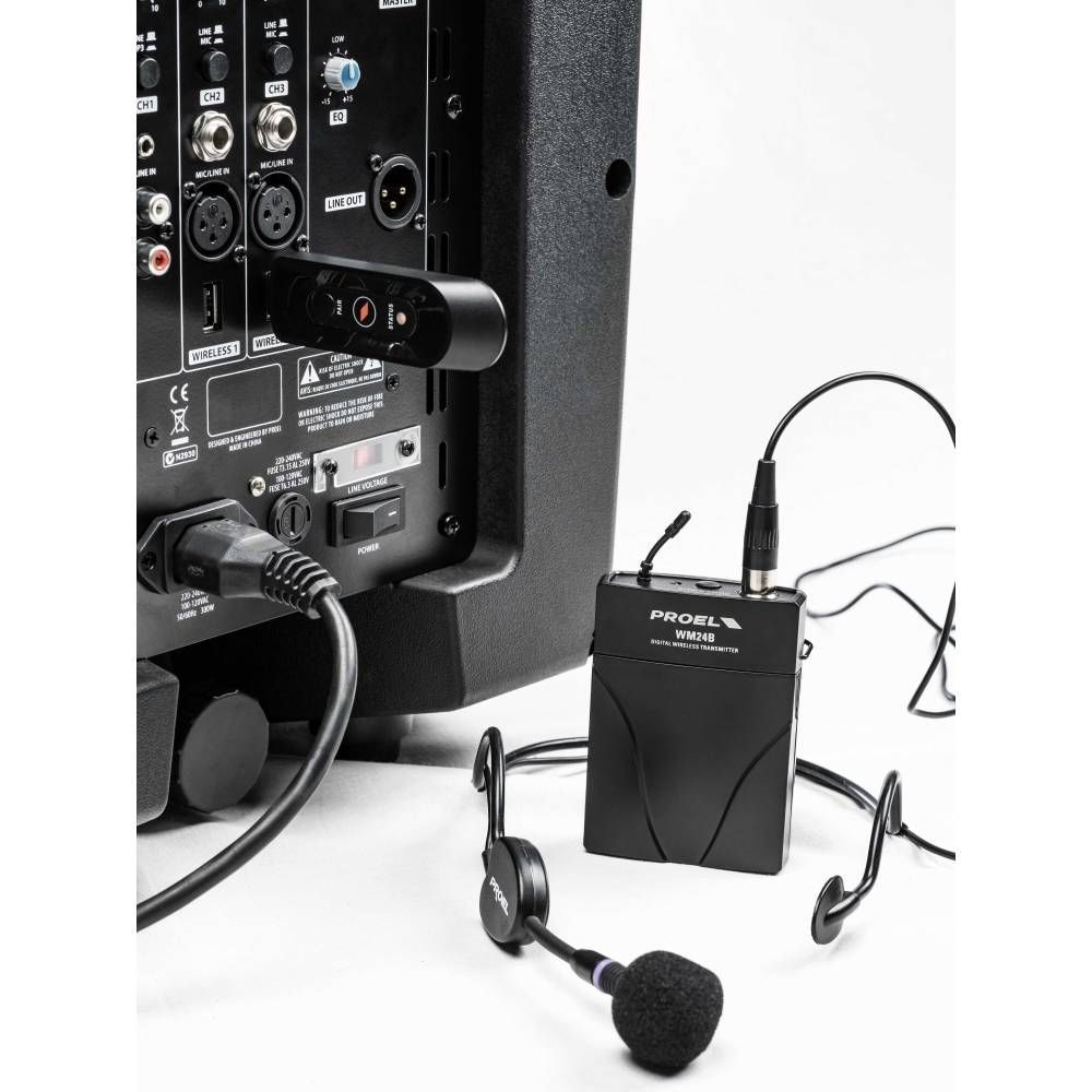 Proel U24B Headset Wireless System Funkmikrofon mit Headset und Taschensender