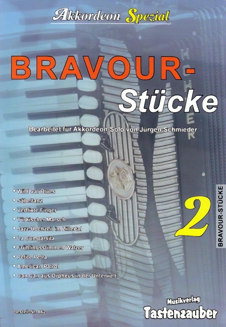 Noten Bravour Stücke 2 f. Akkordeon Interessante Werke Klassiker Tastenzauber862