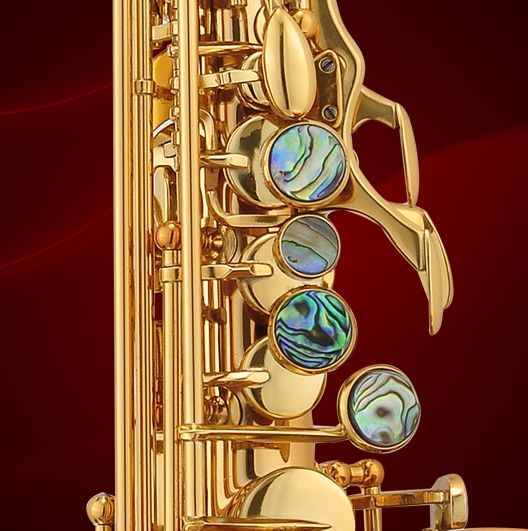 P.Mauriat System-PMSS-2400 Sopransaxophon gebogene Bauform, Goldlack, Etui + Zub