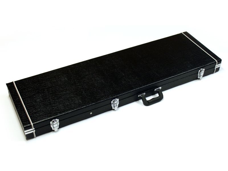 E-Basskoffer, Rechteckkoffer Mark, Sperrholz, schwarzer Kunstlederbezug, Griff