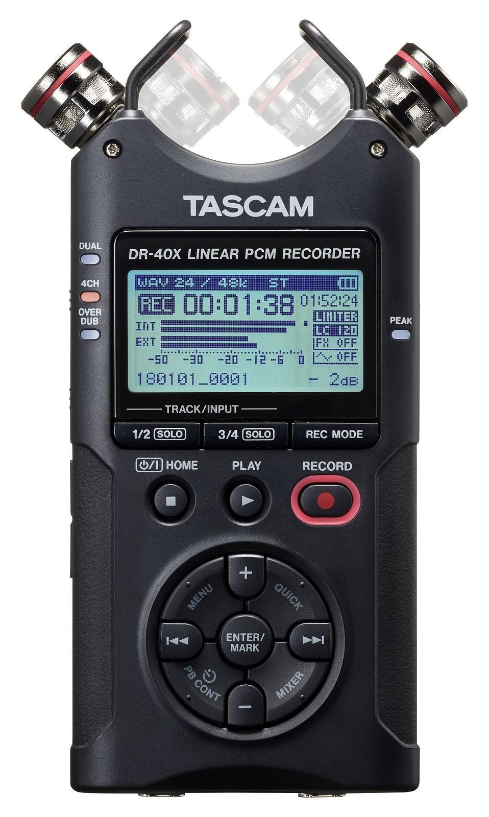 Tascam DR-40X  tragbarer Digitalrecorder und USB-Audiointerface