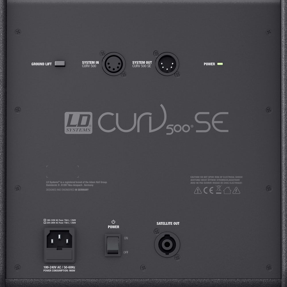 LD Systems CURV 500 PES Extension SET mit Distanzrohr + Kabel