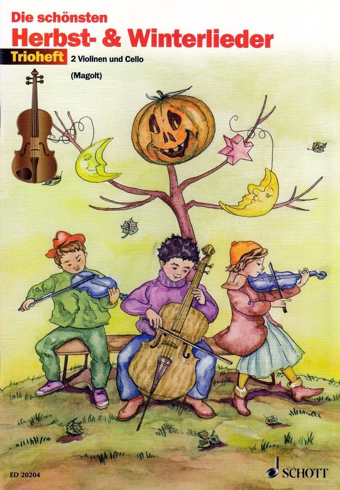 Noten Die schönsten Herbst- & Winterlieder 2 Violinen 1 Cello ED 20204 Trioheft _00035578_