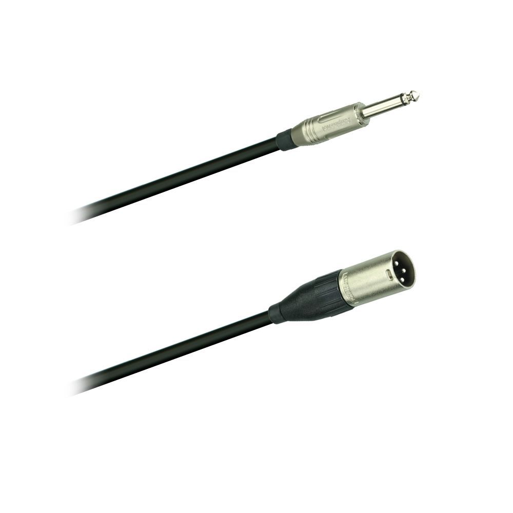 Mikrofonkabel Amphenol XLR male/ 6,3mm Klinkenstecker, 1,0 Meter, schwarz