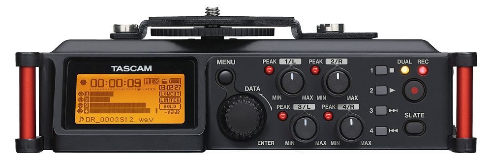 Tascam DR-70D tragbarer Digitalrecorder, Portabler 4-Kanal Audiorecorder
