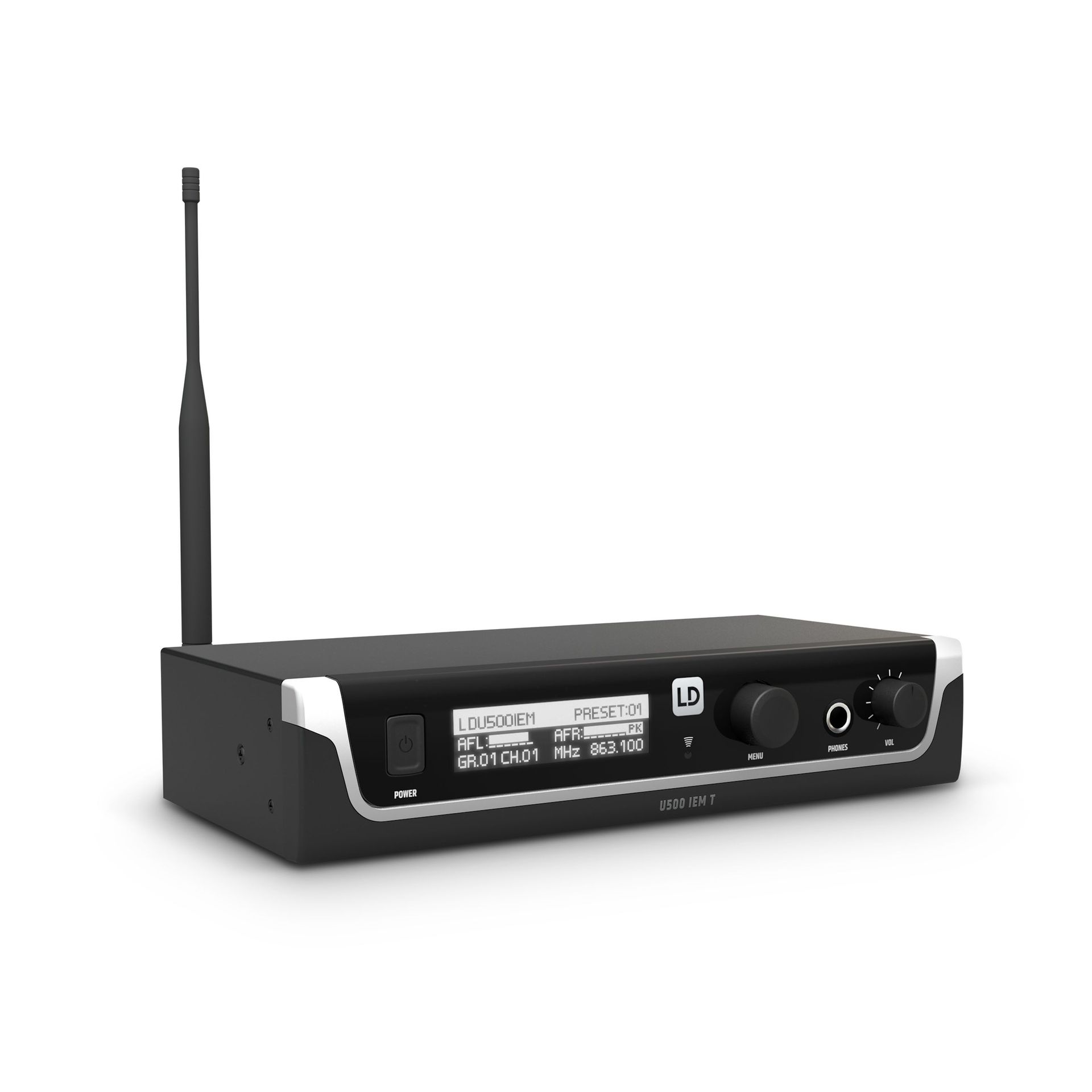 LD Systems U508 IEM HP In-Ear Set 823 - 832 MHz und 863 - 865 MHz , 9,5"
